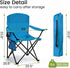 300lbs Folding Camping Chair with Cup Holder & Side Storage Bag Capacity Lightweight High Back Portable for Beach