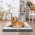 Orthopedic Waterproof Dog Bed for Medium, Large, Extra Large Dogs, Egg Foam Pet Bed with Washable Cover, Grey XL