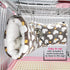 LEFTSTARER Guinea Pig Accessories - Sugar Glider Cage Accessories, Hamster Rat Toys, Ferret Hammock (Heart-Brown)