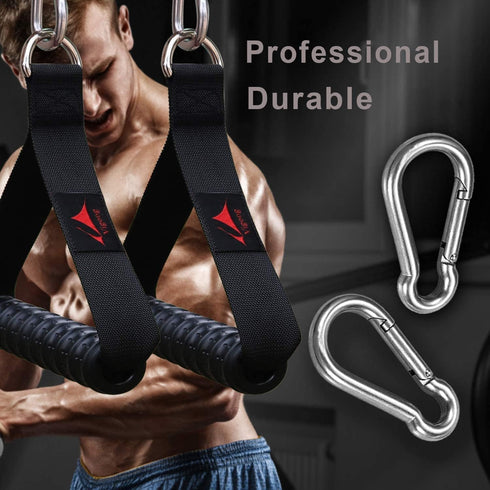 Heavy Duty Gym Exercise Handles Attachment for Cable Machine, Resistance Band, Home Fitness Workout Equipment