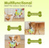 Dog Squeaky Plush Ball Toy with Straps, 6 Inches Soft Stuffed Ball with Cotton Material and Bell for Fetch