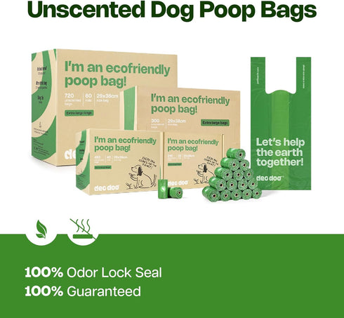 40 480 Counts Dog Poop Bags with Handles Large Size Rolls Big Sizes Leak Proof and Extra Thick Waste Bags Refill Rolls
