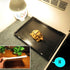OMEM Reptile Bowl, Large Food and Water Dish, Simulated Wood Grain Surface, Enough Space for Bath, M, Black