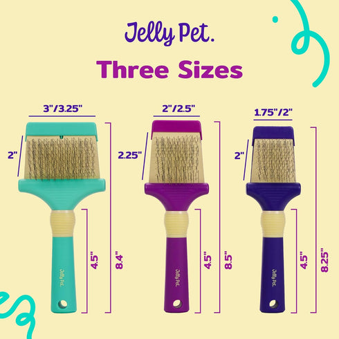 Double Sided Dog Slicker Brush, Small, Purple, Longer Pins, Flexible Head, Fine/Coarse Sides
