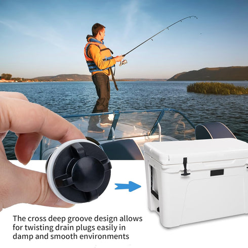 UP2WIN Cooler Drain Plugs, 2 Pack Leak-Proof Caps Compatible with Rtic Orca Yeti's Line of Coolers (Small)