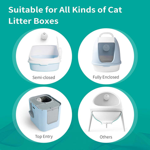 uahpet Cat Litter Deodorizer, 99.9% Dust-Fall Odor Eliminator for All Kinds of Cat Litter Box