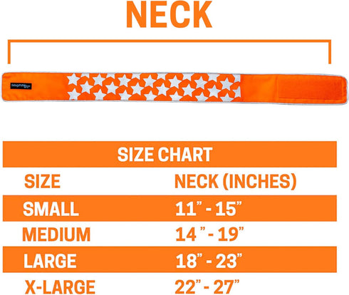 Reflective Dog Collar. Fluorescent, Blaze Orange with Adjustable Fastener for Small, Medium & Large Pets. High Visibility Dog Products to Safeguard Your PUP from Motorists & Hunters.