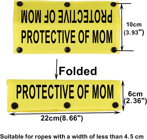Funny Dog Leash Sleeve - Protective of Mom Dog Leash Wrap Sleeve for Pet Birthday Gift (Protective of Mom-YE Sleeve)