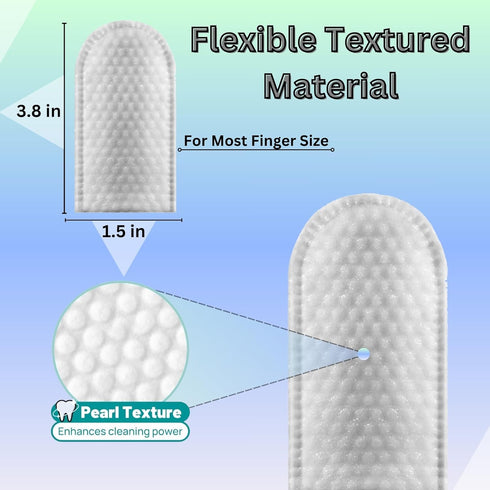 (2 Pack). Pet Dental Finger Wipes for Dogs & Cats Dog Tooth Wipes & Toothbrush Alternative Easy Teeth Cleaning