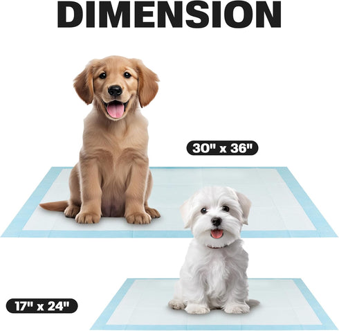 20 Count 36" 30" 6-Layer BV XXL Puppy Pads x - Leak-Proof Pee Pads for Dogs with Design, Rapid Dry Sheet & Attractant