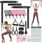 Pilates Bar Kit with Resistance Bands - Multifunctional Yoga Pilates Bar with Heavy-Duty Metal Adjustment Buckle