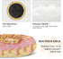 22 Inch 40 lbs Waffle Dripping Ice Cream Dog & Cat Bed, Washable Round Calming Pet Bed with Anti-Slip Bottom for Pets