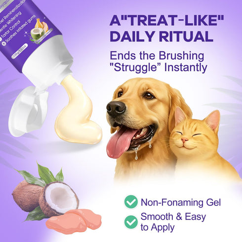 6% 3.52oz nHA Pet Dual-Enzymatic Toothpaste, Sensitive Teeth Care for Dogs & Cats, Remineralizes Enamel & Repairs Early