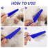 2 Packs Pet Hair Comb, 2 in 1 Multifunctional Pet Hair Comb for Grooming and Dehairing Face and Paws (Blue)