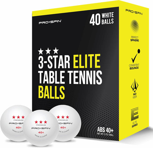 PRO-SPIN Ping Pong Balls 3-Star ITTF-Approved Premium Table Tennis Balls | High-Performance