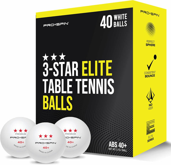 PRO-SPIN Ping Pong Balls 3-Star ITTF-Approved Premium Table Tennis Balls | High-Performance