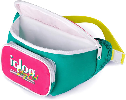 Igloo Retro Fanny Packs Cooler, Insulated Crossbody Bag, Fashion Waist Packs, Adjustable Lightweight Travel Hip Pack