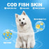 Amzey Cod Skin Dog Treats, 24 OZ, Pack of 4 Resealable Bags, 100% Natural Dried Cod Fish Chews, High Protein Omega-3