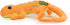 goDog Amphibianz Gecko Squeaky Plush Dog Toy - Large, Chew Guard Technology, Orange