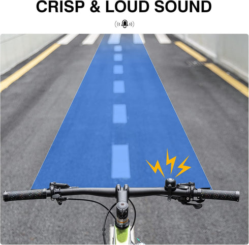 0.87''/22.2, 1''/25.4, 1.25''/31.8mm ROCKBROS Bike Bell for Apple AirTag Hidden Bike Mount Bike AirTag Holder GPS