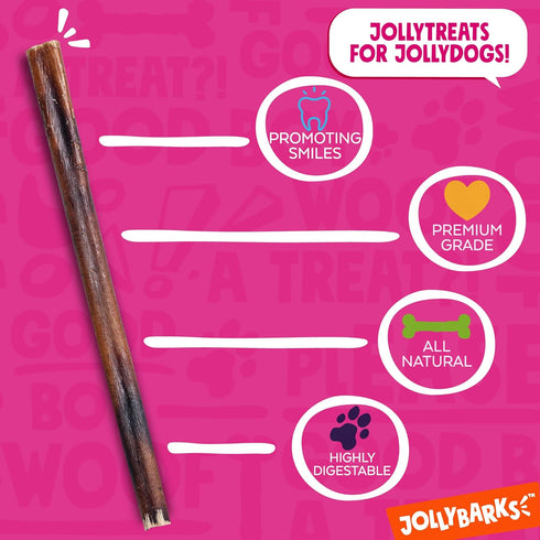 Bully Sticks for Small Dogs - All Natural, Single Ingredient Bully Sticks for Puppies to Medium Dogs (12" Stnd - 3pk)