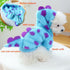 Dinosaur Dog Clothes for Small Dogs: Fleece Winter Puppy Hoodies with Leash Ring, Funny Costume for Christmas Halloween