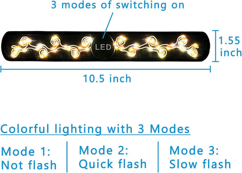 Luwint Glow in The Dark LED Light Up Armband - Safety Wristband for Night Walking, Running (1 Piece, 3 Modes)