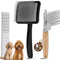 Large Slicker Brush for Dogs - Long Pin Deshedding Brush for Mats