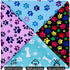 50Pcs PET SHOW Paw Pattern Dog Bandanas Bulk Washable Puppy Girl Boy Triangle Bibs Accessories for Small Medium Dogs