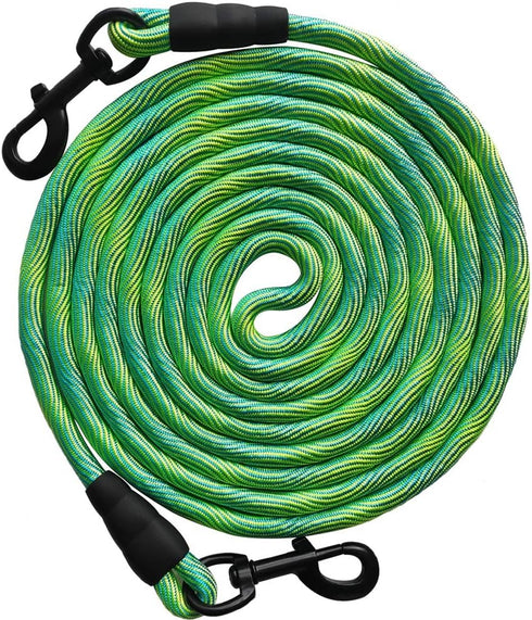 BTINESFUL Dog Tie-Out Long Tether Rope Leash, 8ft/12ft/20ft/30ft/50ft/75ft for Large Medium Small Dogs Training