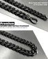Cuban Link Dog Collar - 3/4 in Wide Metal Chain Collar in Venom Black, Stunning Pet Accessory, Cute Luxury Jewelry 16
