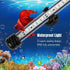iKefe 7.5" White & Blue Submersible LED Aquarium Light with Timer, Dimmable Fixture for Fish and Plants