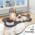 Dog Cat Food Mat - Rapid Absorbent Pet Feeding Mat, Bone Shaped Placemat with Rubber Backing, Dark Grey