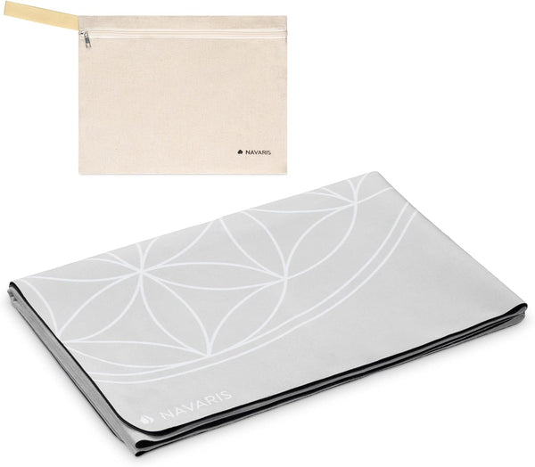 Navaris Foldable Yoga Mat for Travel - 1/16" (1.5mm) Thick Non-Slip Exercise Mat for Pilates and Fitness