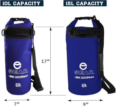 Floating Cooler Bag Insulated Dry Backpack - Waterproof, Leak Proof, Collapsible Cooler with Padded Shoulder Strap -