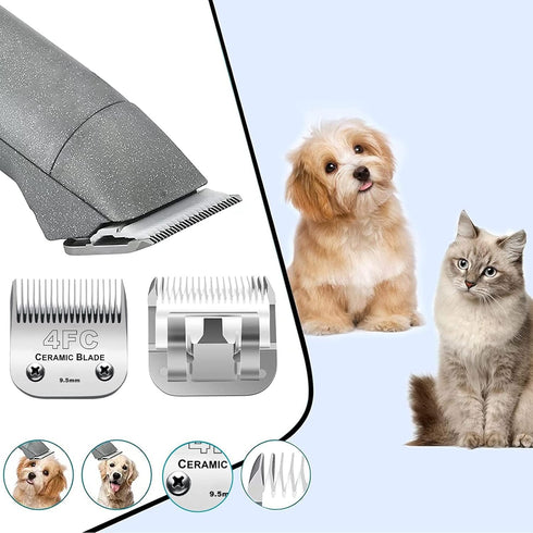 2PC 4FC Detachable Pet Clipper Replacement Blades, Compatible with Andis, Oster A5, Wahl KM Series