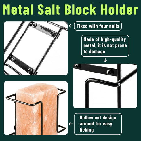U0U 2 4 lb Pcs Salt Block Holder for Deer Blocks,Rust Resistant Mineral Block Holder,Salt Lick Block Holder for Horses