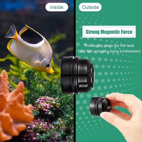 2 1.57 1.38 Inch Cunhill Pieces Mini Aquarium Glass Cleaner Magnetic Algae Scraper x No Scratch Fish Tank Glass Cleaner