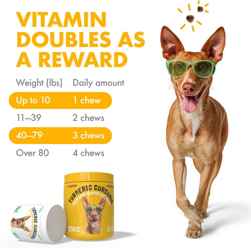 30 LEGITPET Turmeric Curcumin Hip & Joint Supplement for Dogs Supports Mobility, Comfort & Overall Wellness