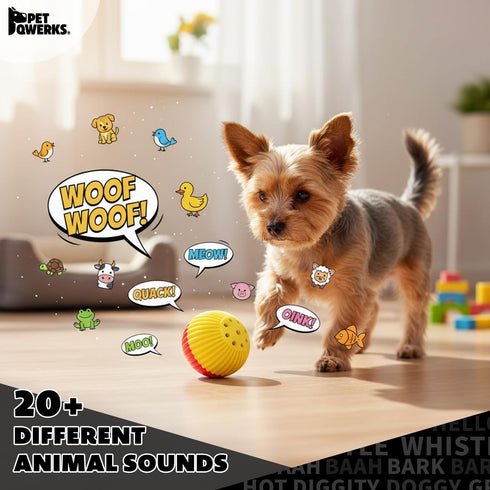 Pet Qwerks Large Animal Sounds Babble Ball