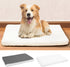 EMPSIGN Dog Bed Crate Pad for Jumbo Dogs, Deluxe Fluffy Plush Washable Mat, 35"x 22"x 3", White
