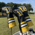 Golf Headcovers, Premium Leather Driver Fairway Wood Hybrid Covers with Number Tags