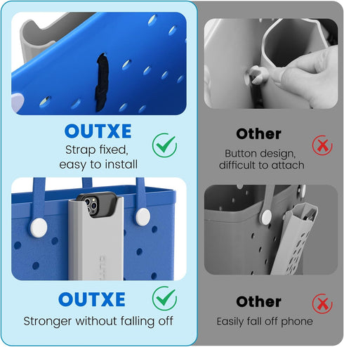 OUTXE Silicone Phone Holder for Bogg Bag, Phone Case Holder Charms Accessory Compatible with All Bogg Bags, Phone