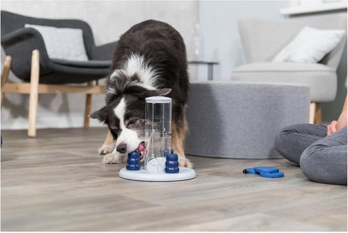 TRIXIE Intermediate Gambling Tower Strategy Game Dog Puzzle Toy, Level 2 Activity for Interactive Play and Enrichment