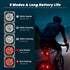 Set, 5 Luvan Smart Bike Light with Remote Controller - Sync Front & Rear LED Light Night & Daytime Mode | Turn Signals