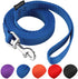 AMAGOOD 6 FT Puppy/Dog Leashes, Strong Traditional Style with Easy Collar Hook (Blue, 5/8" x 6 Feet)