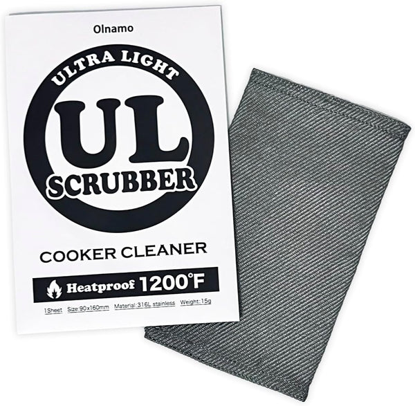 Ultralight 1/2oz 316L Stainless Steel Scrubber Cloth, Heat Resistant 1200? Quick-Drying & Sterilization for Camp Hiking