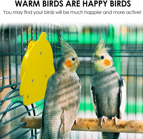 Bird Cage Heater for Cockatiels, Parrots, Conures, 12V Birdcage Warmer Heating Plate, 18W Snuggle Up Bird Warmer