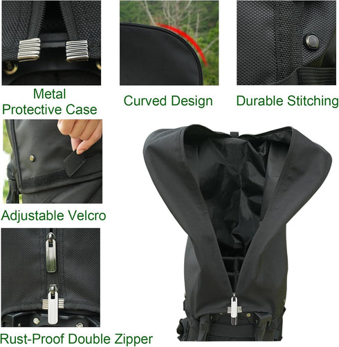 Golf Bag Rain Cover Hood - Universal 1680D Nylon Waterproof Material, Dustproof Club Protector