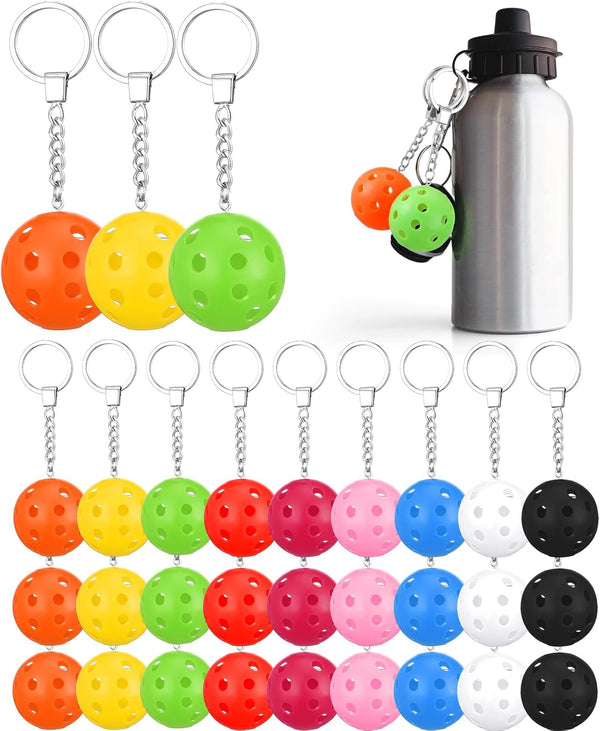 Sport Style Mini Ball Keychain Bulk for Sports Lovers, Gift for Luggage Sports Bag, 9 Colors